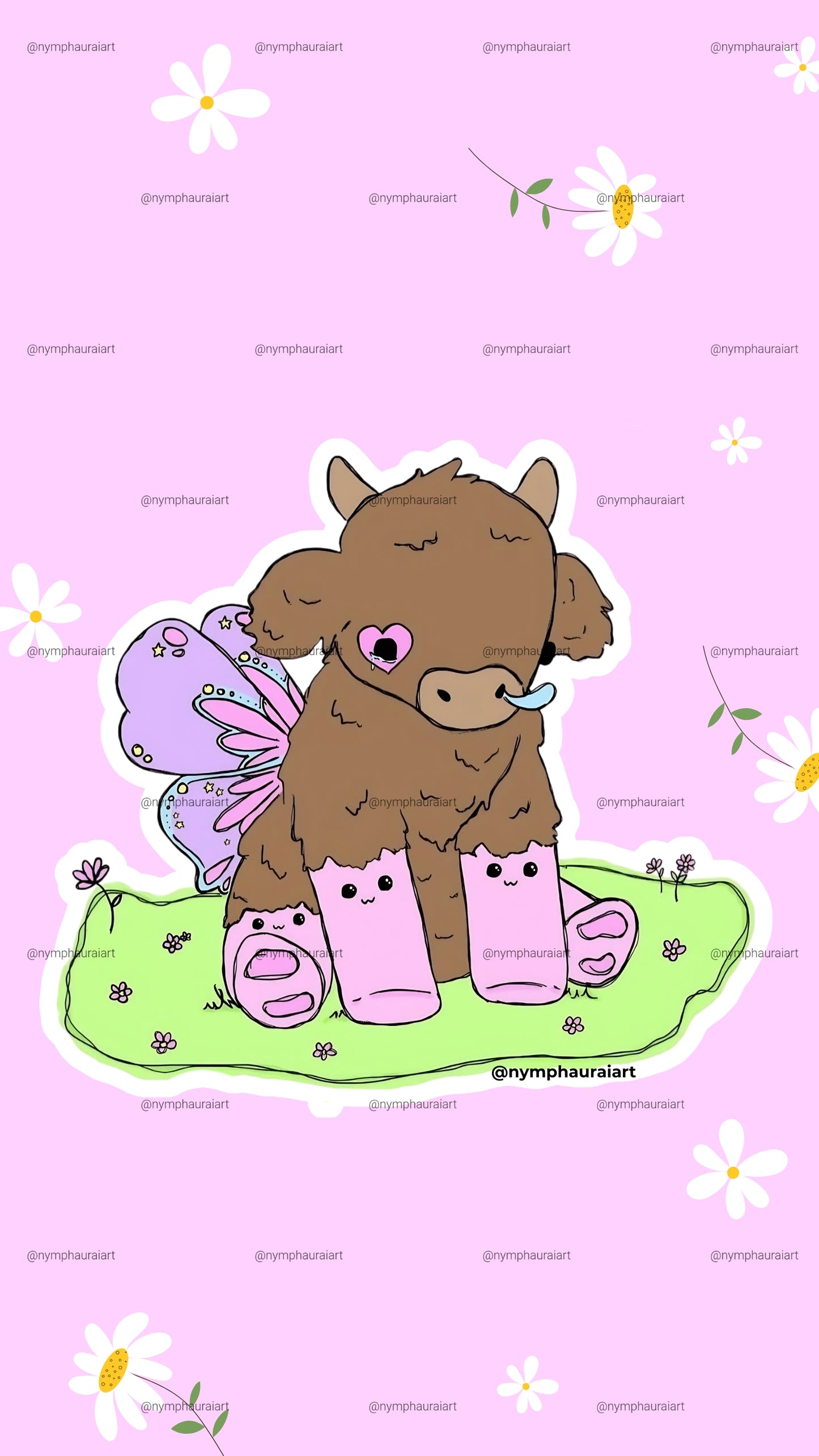 wallpaper- baby cow ‧₊˚❀