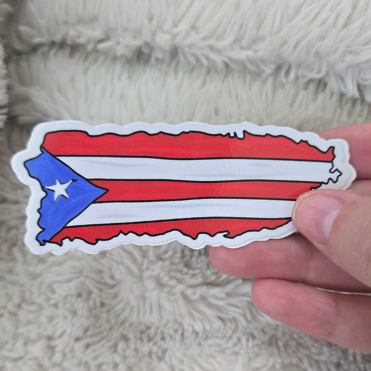 sticker- bandera e puerto rico ‧₊˚❀