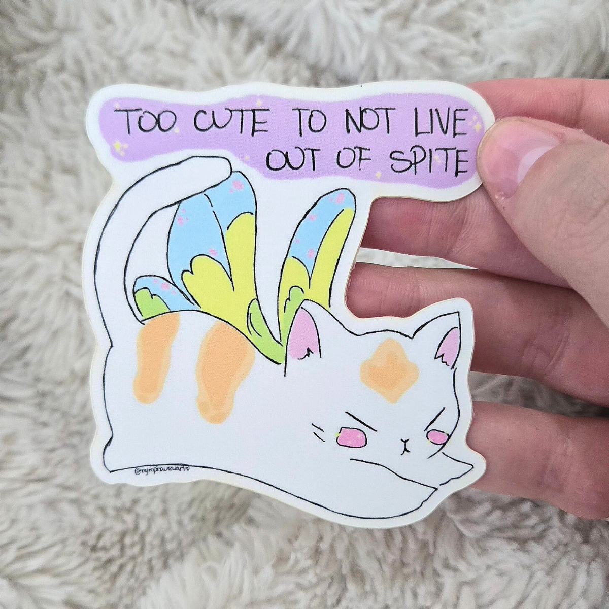 sticker- too cute ‧₊˚ – nymph*s stickers ⋆₊˚