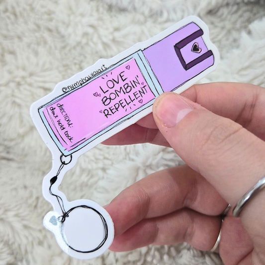sticker- love bombin repellent‧₊˚❀