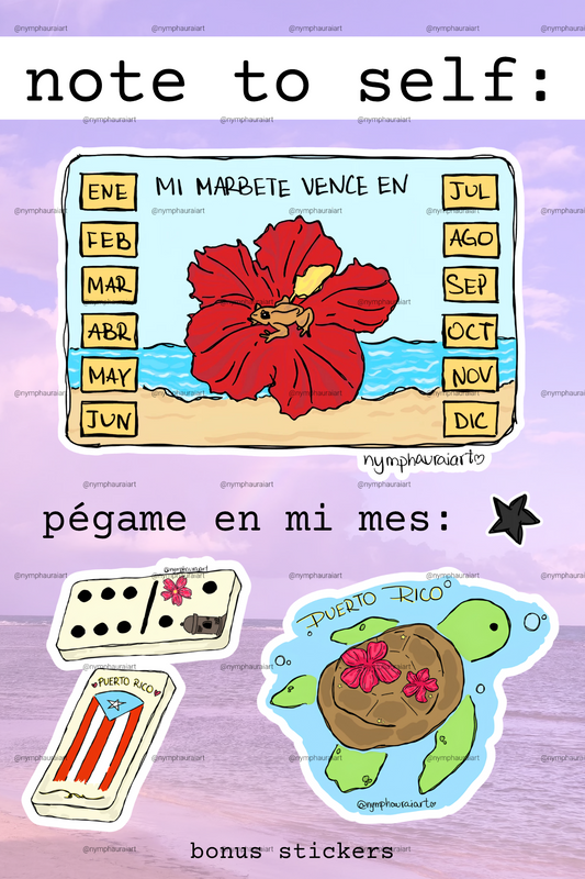 sticker sheet— reminder: marbete ‧₊˚❀